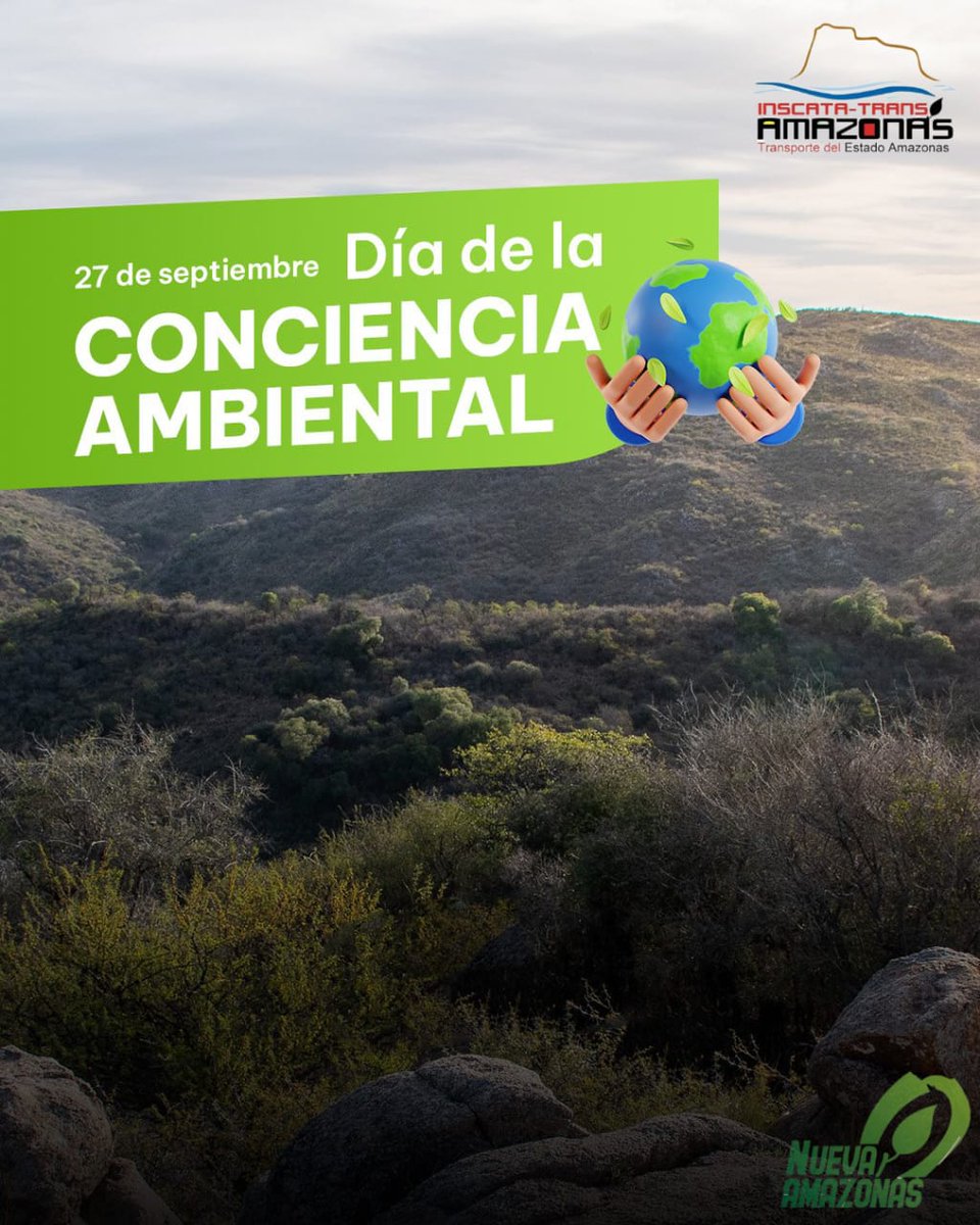 🍃 ¿Sabías que existe el Día de la Conciencia Ambiental?
👉 Es una fecha especial para reflexionar sobre el cuidado y la protección de nuestro entorno ambiental, como la flora, la fauna y nuestros monumentos naturales. <a href="/NicolasMaduros/">Nicolas Maduro</a> @Gobernación De Amazonas