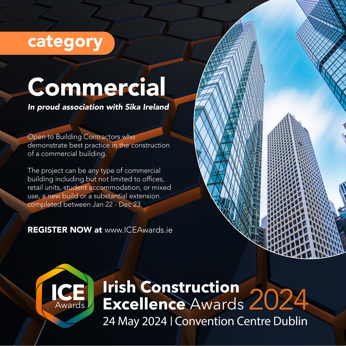 ICE Awards (@theiceawards) on Twitter photo Main Contractors! Have you completed a Commercial building in the past 2 years, successfully delivering a project you feel achieved excellence?
Register for the ICE Awards 2024 at ICEAwards.ie
Entry Deadline 30 November 2023. Open for Entries
<a href="/SikaIreland/">Sika Ireland</a> #iceawards Main Contractors! Have you completed a Commercial building in the past 2 years, successfully delivering a project you feel achieved excellence?
Register for the ICE Awards 2024 at ICEAwards.ie
Entry Deadline 30 November 2023. Open for Entries
<a href="/SikaIreland/">Sika Ireland</a> #iceawards