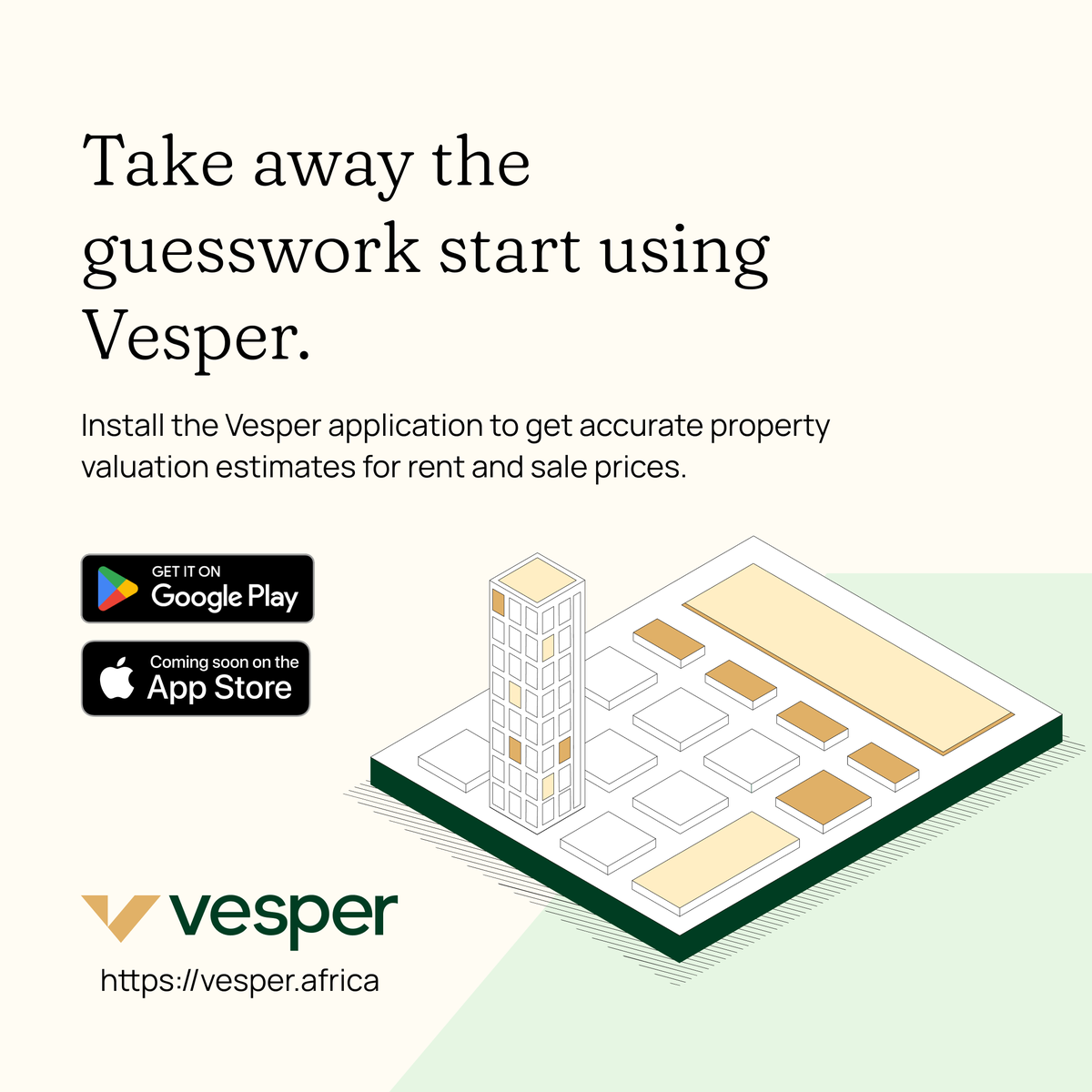VesperAfrica's tweet photo. With Vesper, you can know how much it costs to rent or buy a property in less than 10 seconds.
Download the Vesper app today to get Your Headstart
#Vesper #YourHeadstart #AfricanRealEstate https://t.co/AZOwaVuptC
