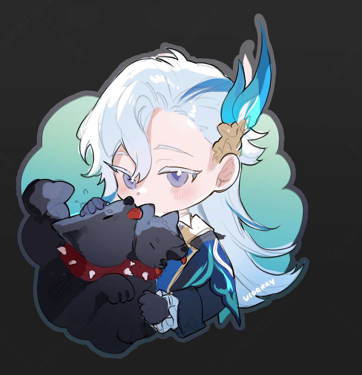 vioarry's tweet photo. Otter and Cerberus 

#Neuvilette #リオヌヴィ #wriolette #Wriothesley https://t.co/RoQo0tkDGr