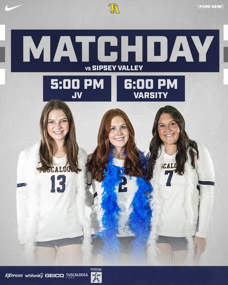 TA_Athletics's tweet photo. 🏐𝙈𝘼𝙏𝘾𝙃 𝘿𝘼𝙔🏐
TA LADY KNIGHTS are back at home today vs Sipsey Valley. Come out today &amp; support JV at 5pm &amp; Varsity at 6pm.
#TAVB #RTGK
@taknightsfan @PureGameSports https://t.co/Wb66u4PHt0