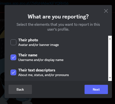 DiscordBetasES's tweet photo. Ya puedes reportar a los usuarios de Discord directamente desde la aplicación, puedes reportar la foto, nombre, biografía, pronombres, o estado del perfil, desde si es un perfil de spam, inapropiado, molestoso o si te hace sentir inseguro de alguna forma. https://t.co/nzEByKvkoq