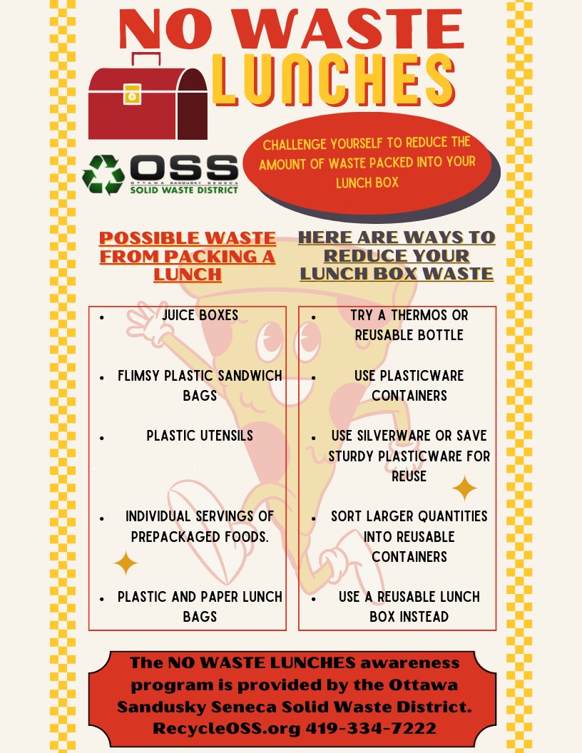 Aim2BGreen's tweet photo. Students are back in school. Consider these things when packing lunches for you and your family! https://t.co/E4mqlSAr6y