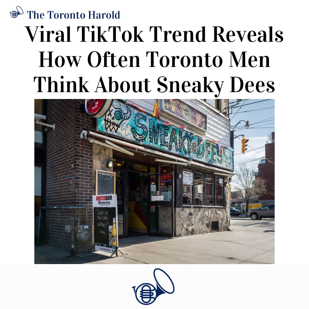 TorontoHarold's tweet photo. Women across the platform have been asking their partners how often they think of the historic bar, and the answers will truly surprise. https://t.co/rJZko8gaOM