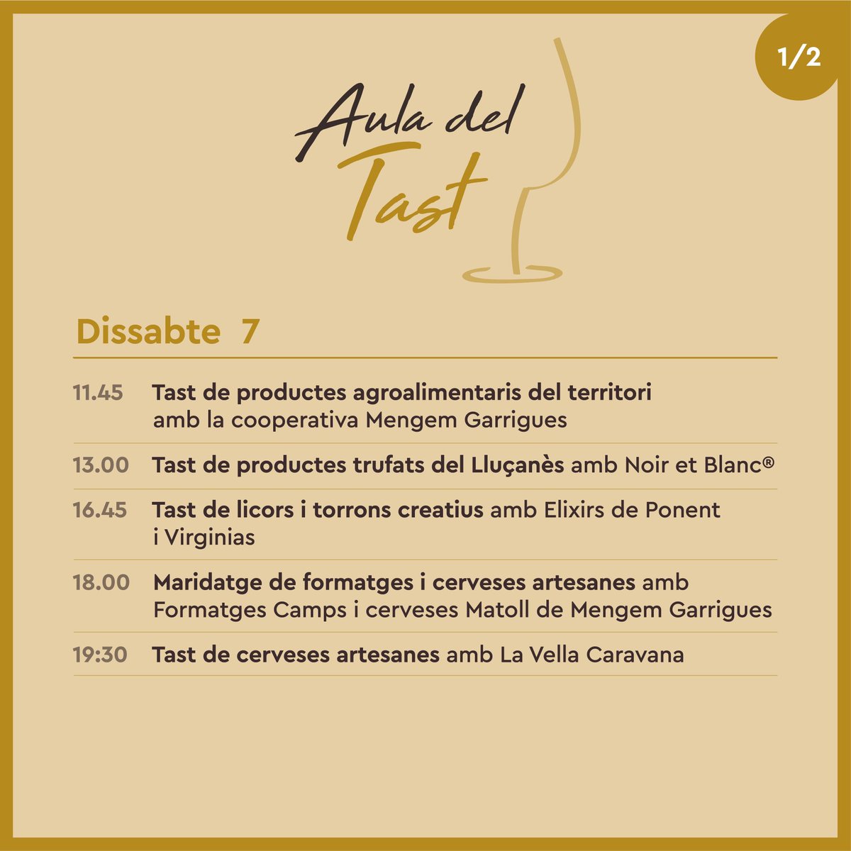 firadeltorro's tweet photo. Aquí teniu la programació de l'Aula del Tast!🙌🏼 Amb demostracions i tastos dels productes que s’exposen al pavelló agroalimentari! Quines ganes de tastar-ho tot oi?🤭🍷🍯 https://t.co/f7Mq5kHFAR