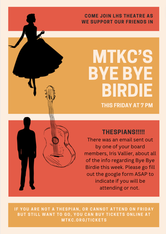 LHS__Thespians's tweet photo. Thespians, be sure to check your email for more information on the opportunity support our very own Blue Jays at MTKC this weekend! https://t.co/XUfxR42wUe