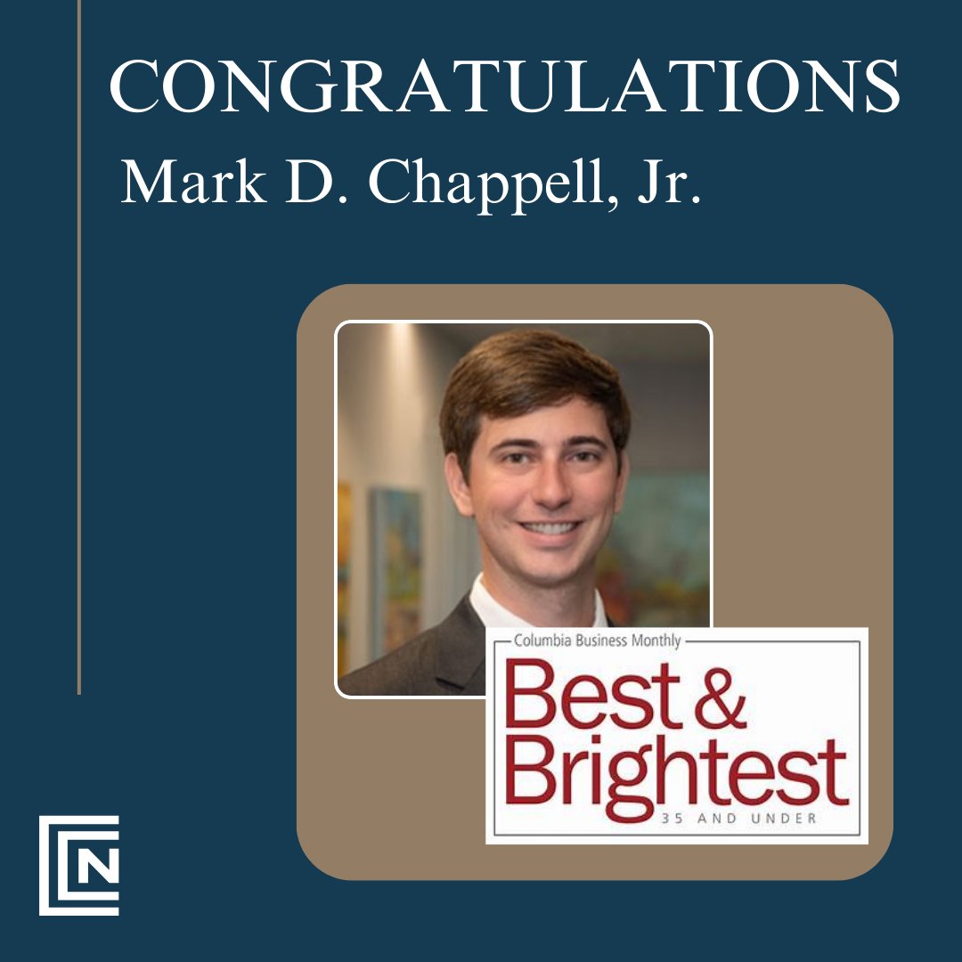 Congratulations to our founding partner <a href="/chappellmd/">Mark Chappell</a>  on being named among Columbia's #BestandBrightest! He is dedicated to his profession, as well as the community. Thank you for your involvement in community events including <a href="/CampColeSC/">Camp Cole</a> . Keep shining Mark! ✨