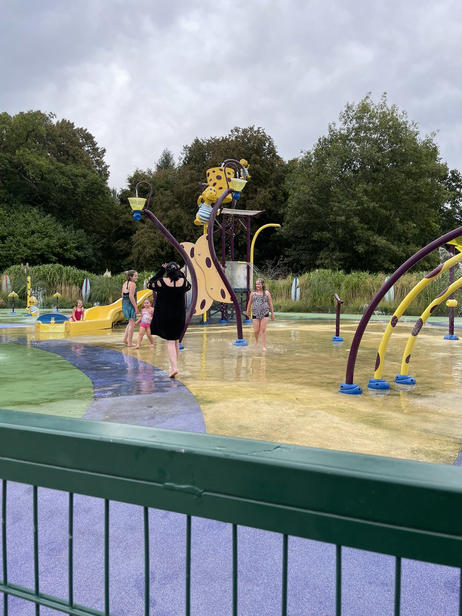 Ok I take it back. @roarr_dino opened up for a ten minute splash for my now happy and wet #asd babies. Tantrums avoided (mine and theirs)
