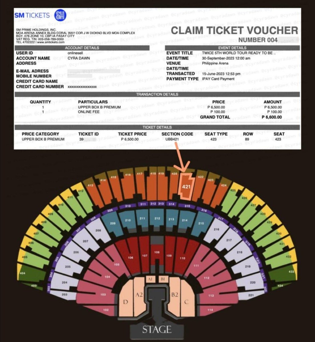 _decyrable's tweet photo. @regimaefan Hiii i have extra UBB Premium 421 ticket. Selling for only 5k, got it for 6.6k online. Claimed na rin yung physical tix I can send proof.

Rfs: schedule conflict; will attend day 2 https://t.co/IwnN4ju7iE