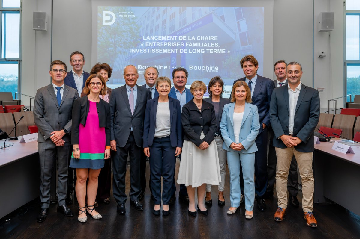 [#Chaire] Lancement de la Chaire "Entreprises Familiales, Investissement de long terme" hier à l'Université Paris Dauphine-PSL 📸

🤝 Merci à <a href="/FondDauphine/">Fondation Dauphine</a> et aux partenaires : Accuracy, Septodont, <a href="/sisley_fashion/">Sisley</a> <a href="/thuasne/">thuasne</a> <a href="/BNPParibas/">BNP Paribas Group</a> <a href="/LeCercleWealth/">BNP Paribas Banque Privée</a> &amp; FBN
dauphine.psl.eu/dauphine/media…