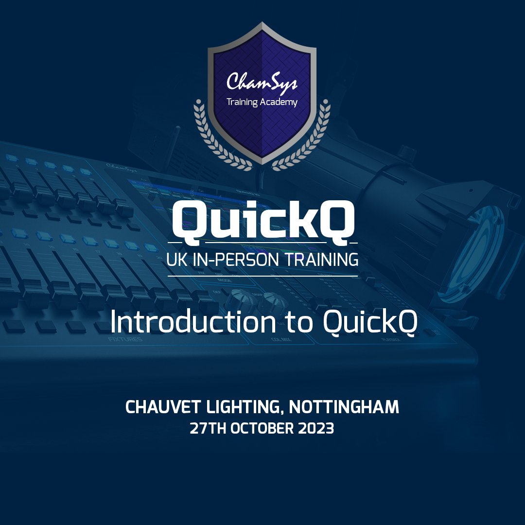 ChamSysLtd's tweet photo. NEW! QuickQ!! 🐣 @chamsysltd In-Person trainings coming to the 🐣 UK in October 🐣 RSVP! https://t.co/MsJem4oHCG
#chamsys #quickq #lightingdesigner #lightingdesigners #lightingoperator #lightingprogrammer #lightingcrew https://t.co/y6CXJKAOjf