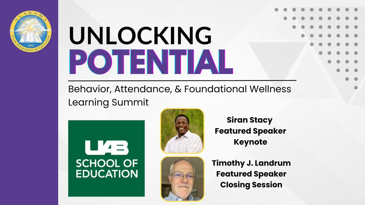 AlabamaMTSS's tweet photo. At UAB on the last stop on our Unlocking Potential Summit tour. Thank you to our UAB School of Ed hosts, featured speakers, &amp; presenters for making the summit a powerful learning event. https://t.co/ovsmT6brTj