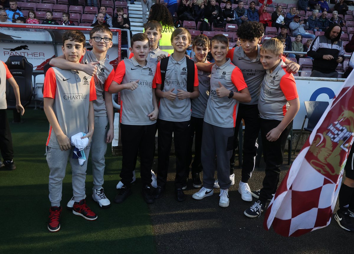 ntfc's tweet photo. 🤩 Thank you to our flag wavers yesterday. Please email tickets@ntfc.co.uk to arrange for your team, group or school to wave flags at a future game.

📸 @PeteNortonPhoto 

#ShoeArmy 👞 https://t.co/x479z8QxVh