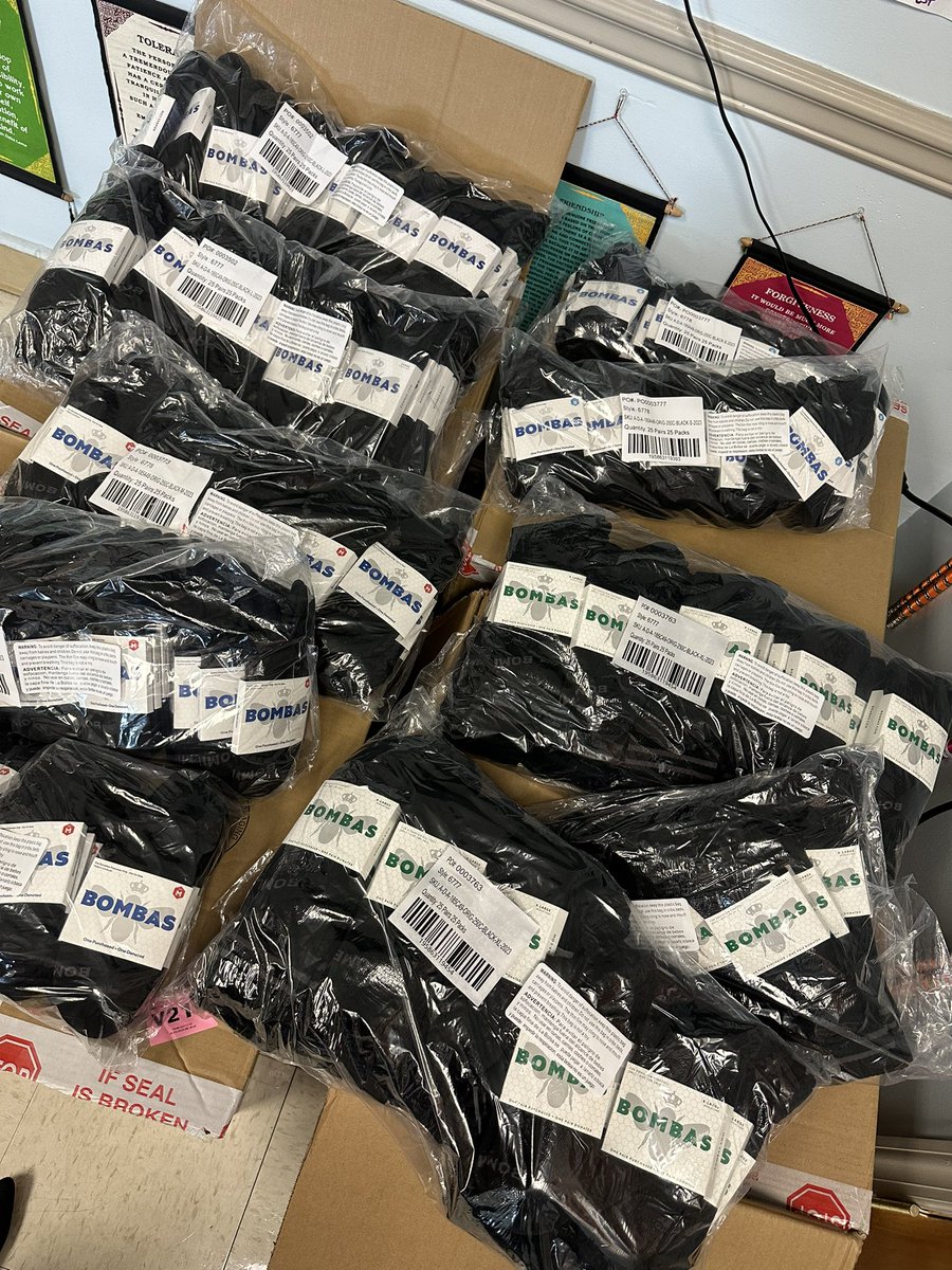 Thank you so much <a href="/BOMBAS/">Bombas</a> for donating 1000 pairs of socks to our school district!!!