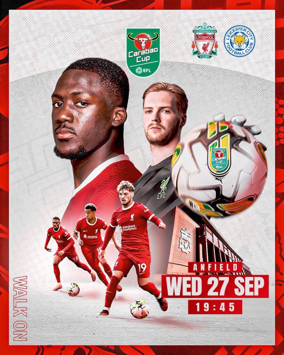 BasqueReds1's tweet photo. 🔴 HOY ES DIA DE PARTIDO 🔴

Los Reds inician su temporada en la  @Carabao_Cup frente a los Foxes 👊

#WalkOn | #LIVLEI https://t.co/jzMs3jXl9p