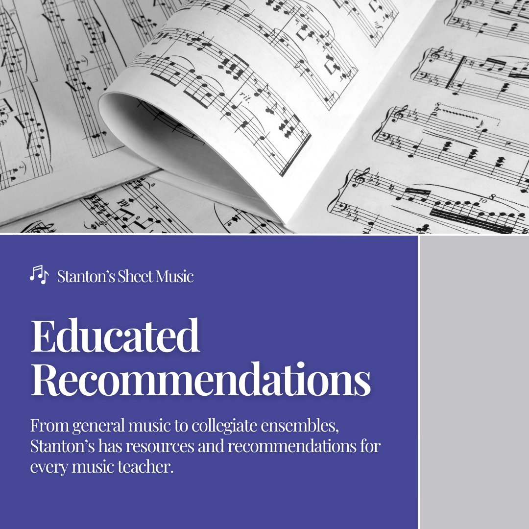 StantonsMusic's tweet photo. From general music to collegiate ensembles, Stanton's has resources and recommendations for every music teacher.

Find sheet music for every instrument and every level at https://t.co/EnhyUCtmxE 🎵

#Music #SheetMusicSpecialists #ForEveryMusician #MusicEducation https://t.co/CWh668vmJD