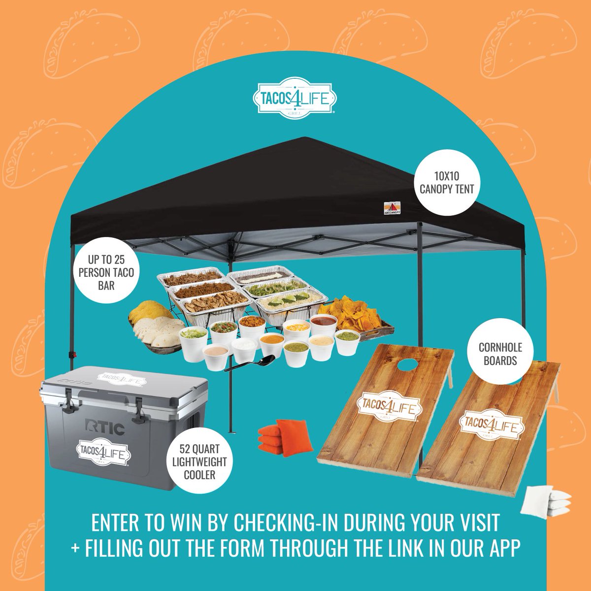 Get excited Taco Lovers!! We're just one week away from National 🌮 Day! 

We'll be celebrating all week long with an epic giveaway! You don't want to miss your chance to win the Ultimate Tailgate Package! Check back on Monday to learn how you can celebrate with us and win!