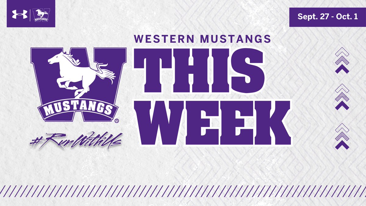 📅 All your 🟣&⚪️ details in one spot, in this edition of Mustangs This Week 📅

Visit westernmustangs.ca/calendar or check out our #MustangsThisWeek posts on IG or FB for full schedule details. 
#RunWithUs #LetsGoMustangs