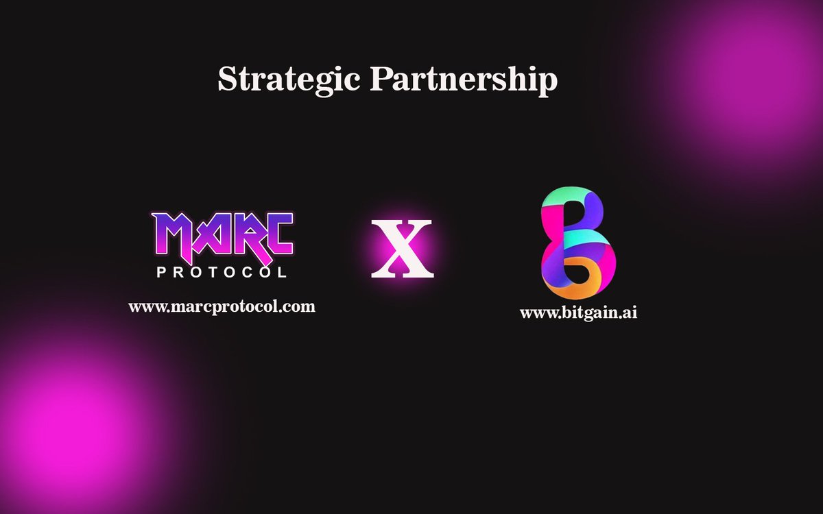 Marc Protocol (MPR) (@marcprotocol) on Twitter photo ๐ Exciting news! We are thrilled to announce our strategic partnership with <a href="/BitgainAi1/">Bitgain Ai</a>, bringing advanced #blockchain Effortless Crypto Transactions, Verified NFTs,we are committed to transforming the way businesses operate and innovate. #Bitgain #MARCprotocol #crypto ๐ Exciting news! We are thrilled to announce our strategic partnership with <a href="/BitgainAi1/">Bitgain Ai</a>, bringing advanced #blockchain Effortless Crypto Transactions, Verified NFTs,we are committed to transforming the way businesses operate and innovate. #Bitgain #MARCprotocol #crypto