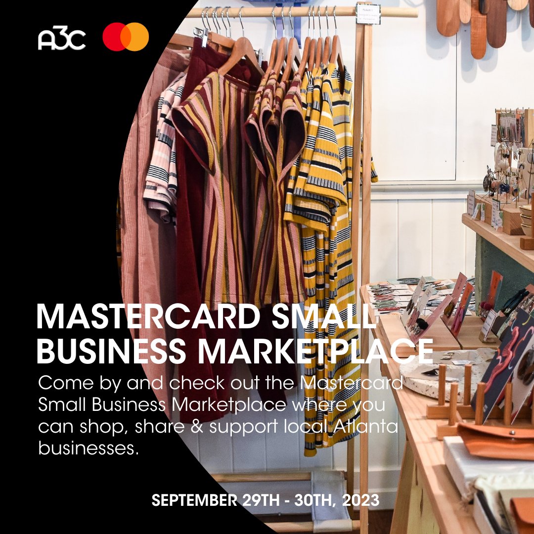 The #A3C23 Conference is right around the corner! Be sure to stop by the @mastercard Small Business Marketplace at AmericasMart, Sept 29th-30th! #ForTheCulture #Priceless #SmallBusiness #A3C23