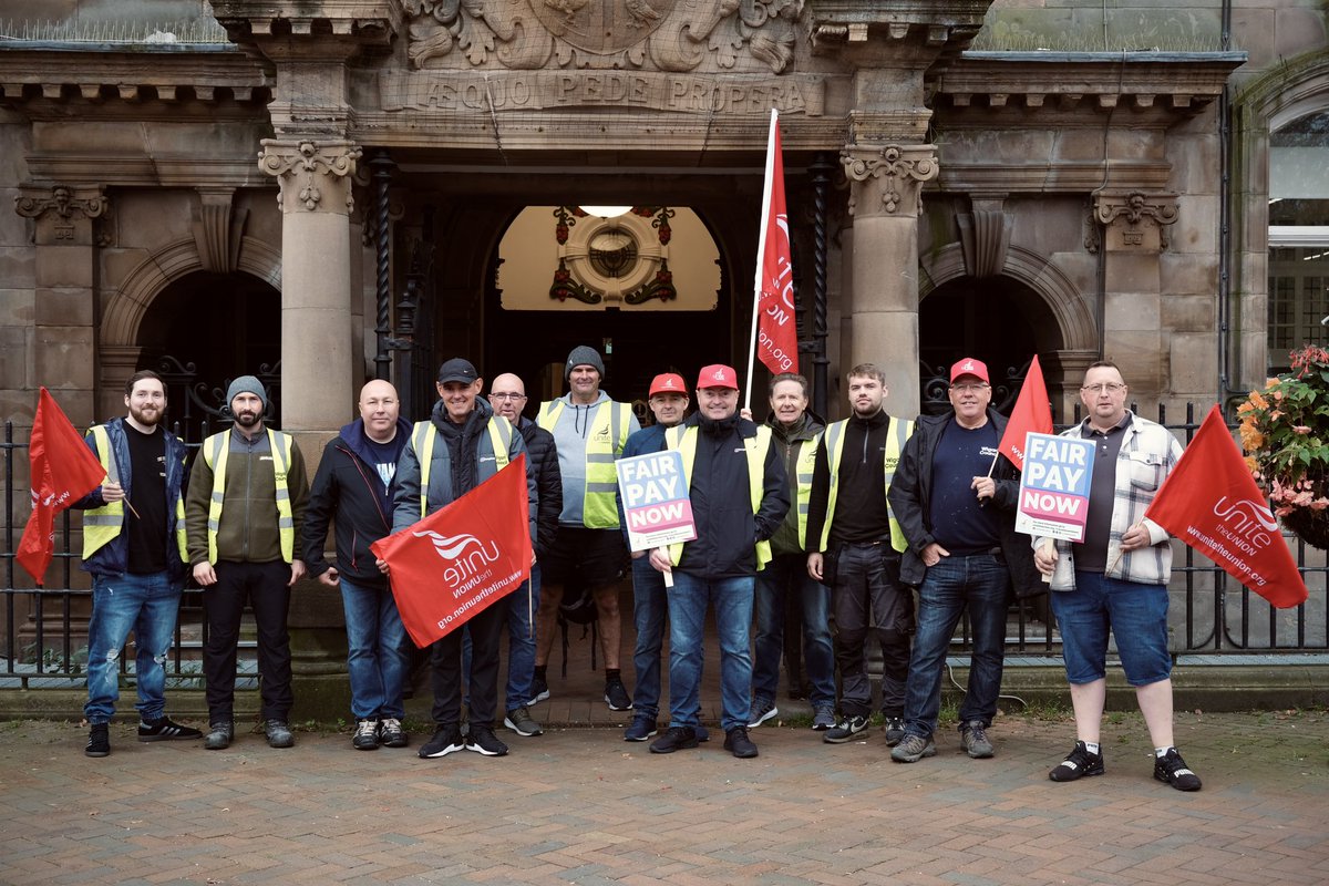 Today, <a href="/unitetheunion/">Unite the union: join a union</a> members at Wigan Council began their first phase of strike action as they fight for fair pay ✊

Workers will not accept a real terms pay cut. They deserve better!