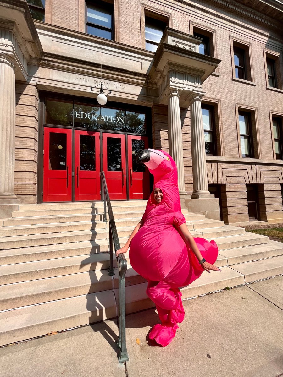 ONE WEEK until moments like these! 🦩 Flock to Bascom Hill October 5–6 for Fill the Hill. Make a gift of any size to support the School of Education and join in on the fun! go.wisc.edu/soe-flamingos #UWFlamingos