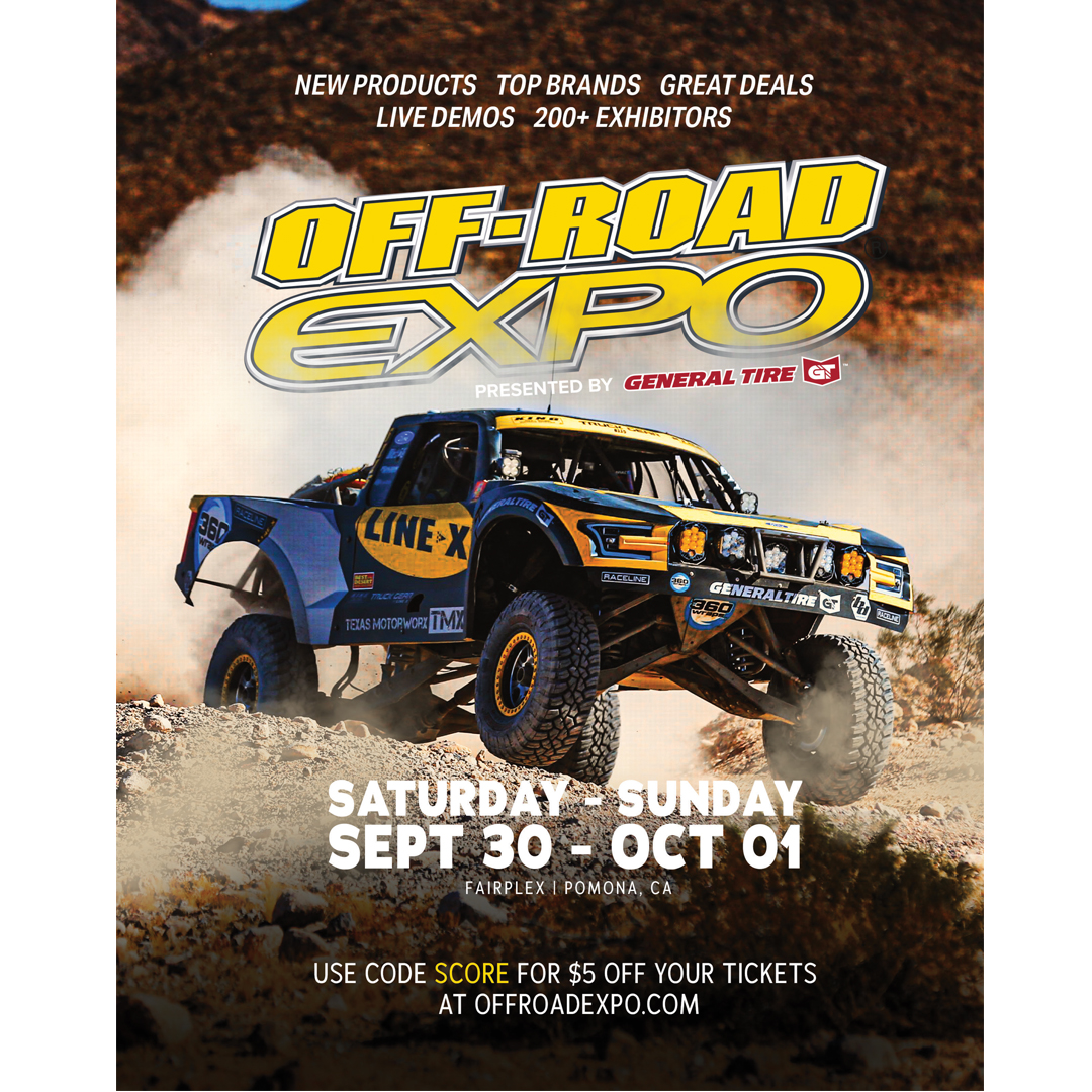 SCOREintl's tweet photo. The Off-Road Expo this weekend (Sept 30-Oct 1) featuring the 56th Baja 1000 Course Map reveal, Baja racers signing autographs and much more.
SCORE Fans can also get a $5 discount on admission tickets from this link: https://t.co/iHEkNHHkRO
#offroadexpo #baja1000 #trophytruck https://t.co/ST9mrl1U4S