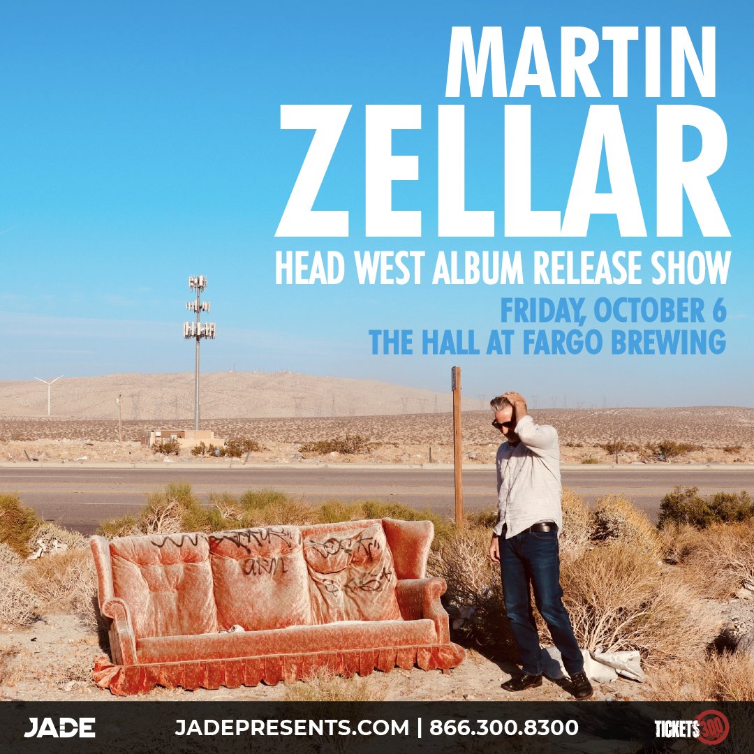 LOW TICKET ALERT ‼️Only a handful of GA tickets remain for Martin Zellar's show at The Hall at <a href="/fargobrewing/">FargoBrewing</a> on October 6th, grab yours now while you can! All reserved seating are sold out. // 🎟️ Get Tickets here → bit.ly/3P8AVTw
