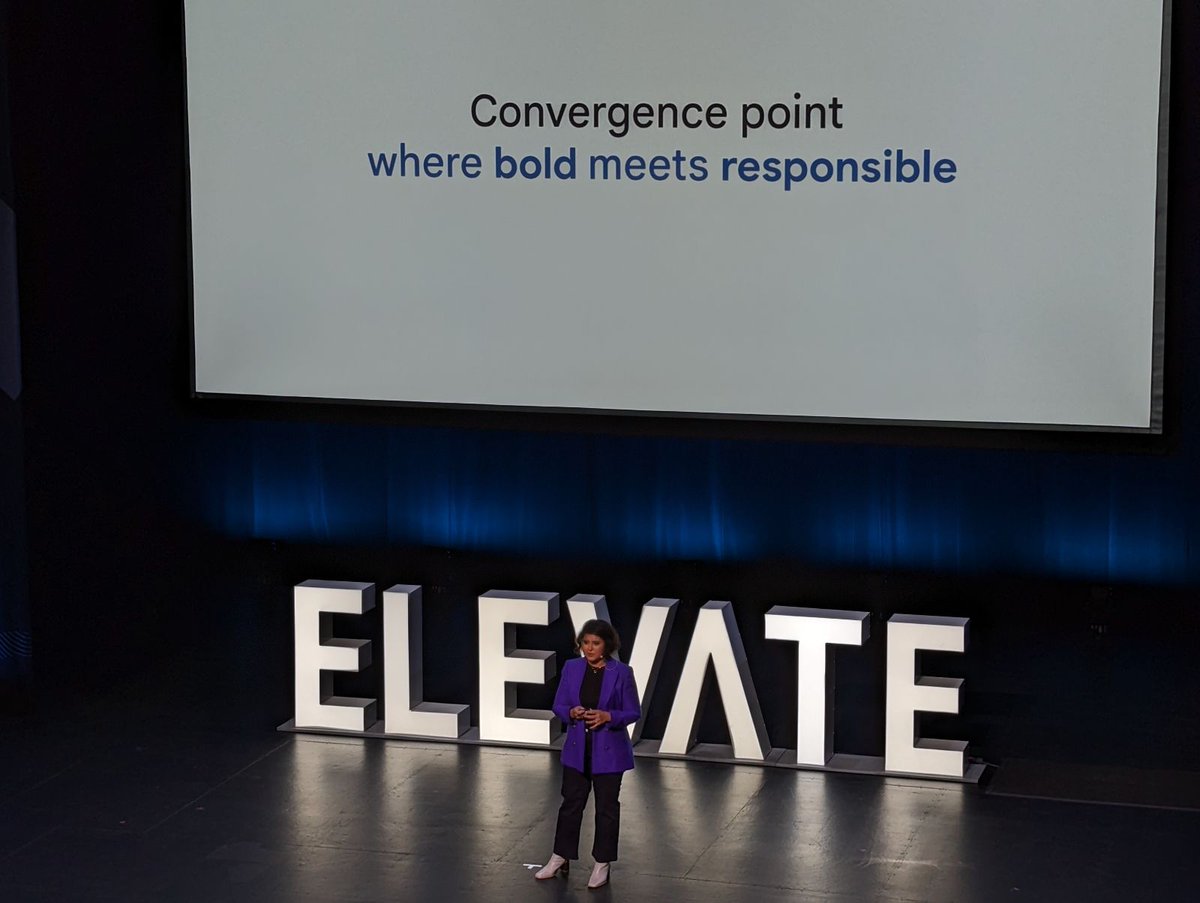 From designing computer vision systems to recognize all skin tones, to measuring media representation at scale, this morning <a href="/googlecanada/">Google Canada</a>'s <a href="/k0mal_singh/">Komal Singh</a> spoke to a packed house at <a href="/ElevateTechCA/">Elevate</a> on how she's helping to build equitable AI!
