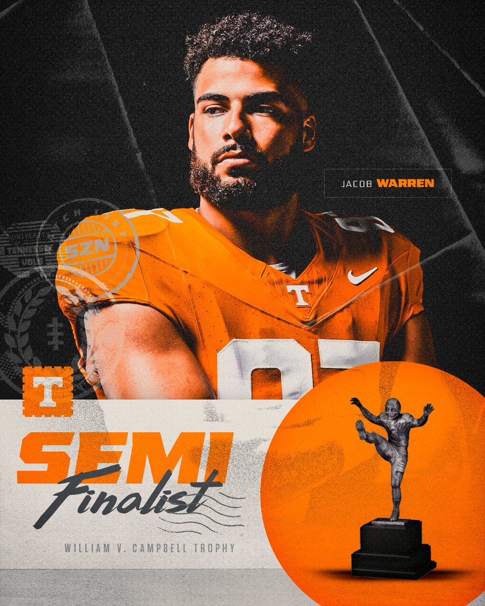 .@jwarren808 has been named a semifinalist for the @NFFNetwork William V. Campbell Trophy, recognizing combined academic success, football performance and exemplary leadership. STORY » 1tn.co/3ZzZU5t