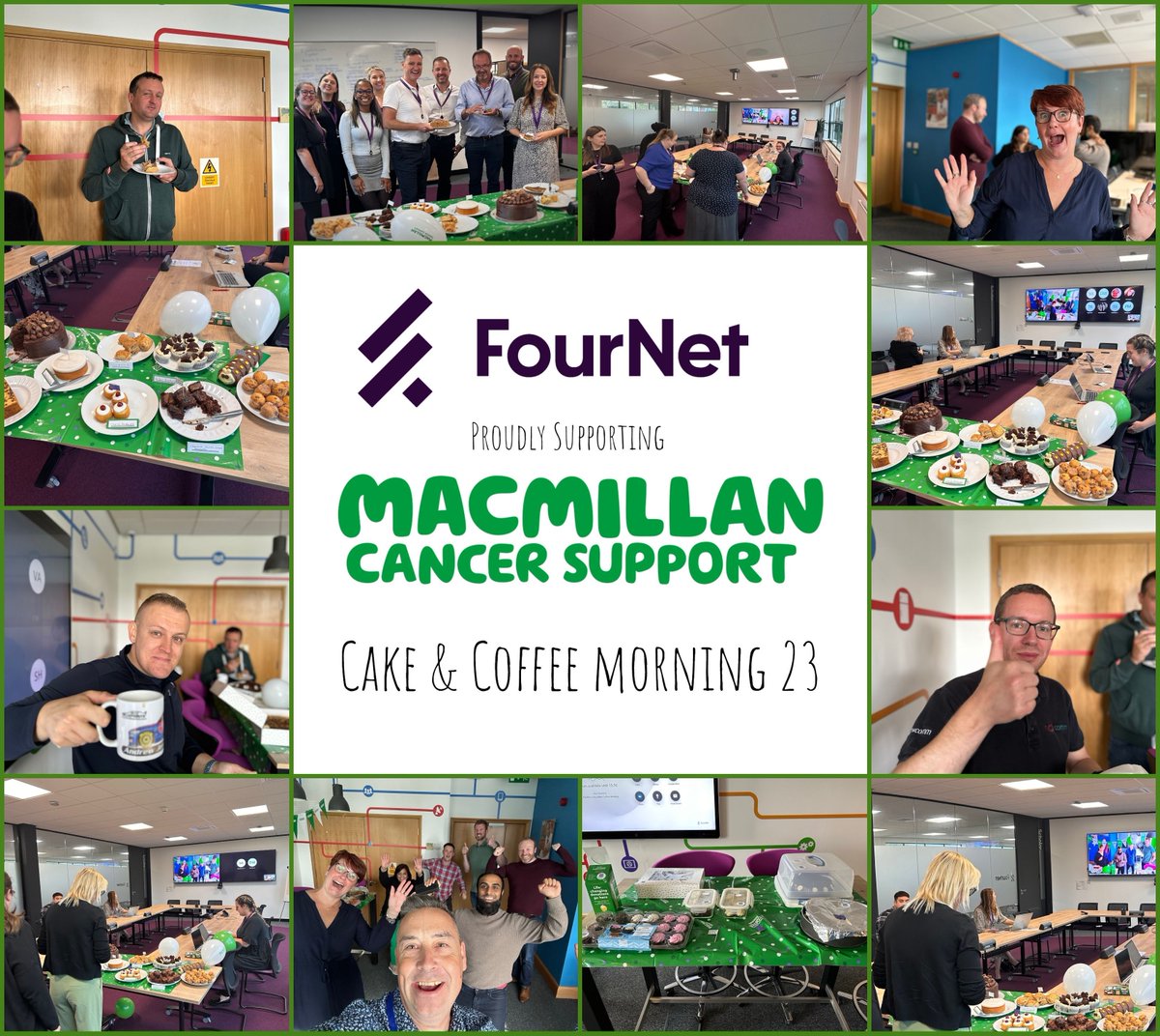 FourNet (@fournet_) on Twitter photo Our teams across the UK had a great morning enjoying delicious cakes and coffee for Macmillan Cancer support. Our teams indulged in all things sweet to raise money for this fantastic charity <a href="/macmillancancer/">Macmillan Cancer Support</a>.
#MacmillanCoffeeMorning. #fournet Our teams across the UK had a great morning enjoying delicious cakes and coffee for Macmillan Cancer support. Our teams indulged in all things sweet to raise money for this fantastic charity <a href="/macmillancancer/">Macmillan Cancer Support</a>.
#MacmillanCoffeeMorning. #fournet