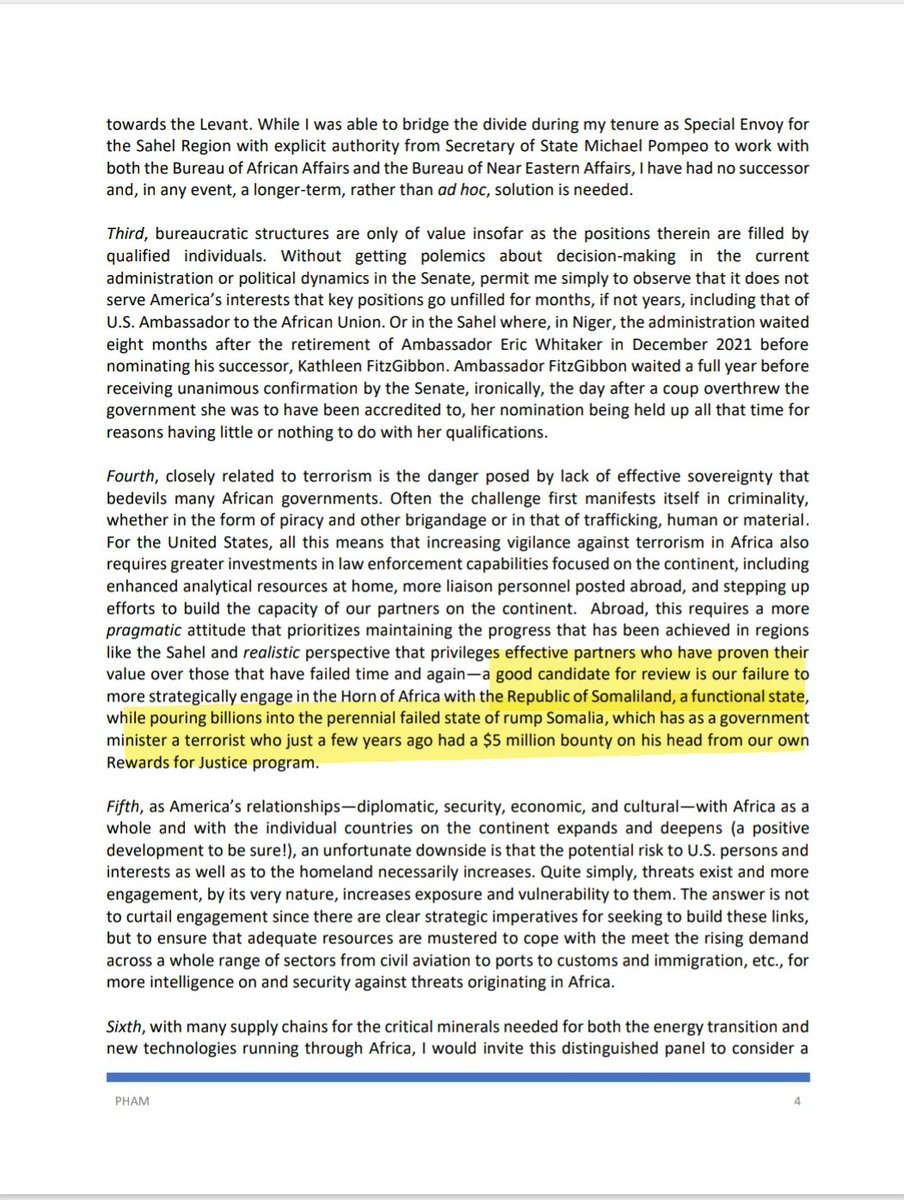 batten_von's tweet photo. Attached below is the opening statement submitted to the @HomelandGOP @HomelandDems by a strong advocate of the Somaliland @Presidencysl_ regime. We have had a very productive morning, providing committee members with the true picture of the Somaliland regime atrocities in Las Anod