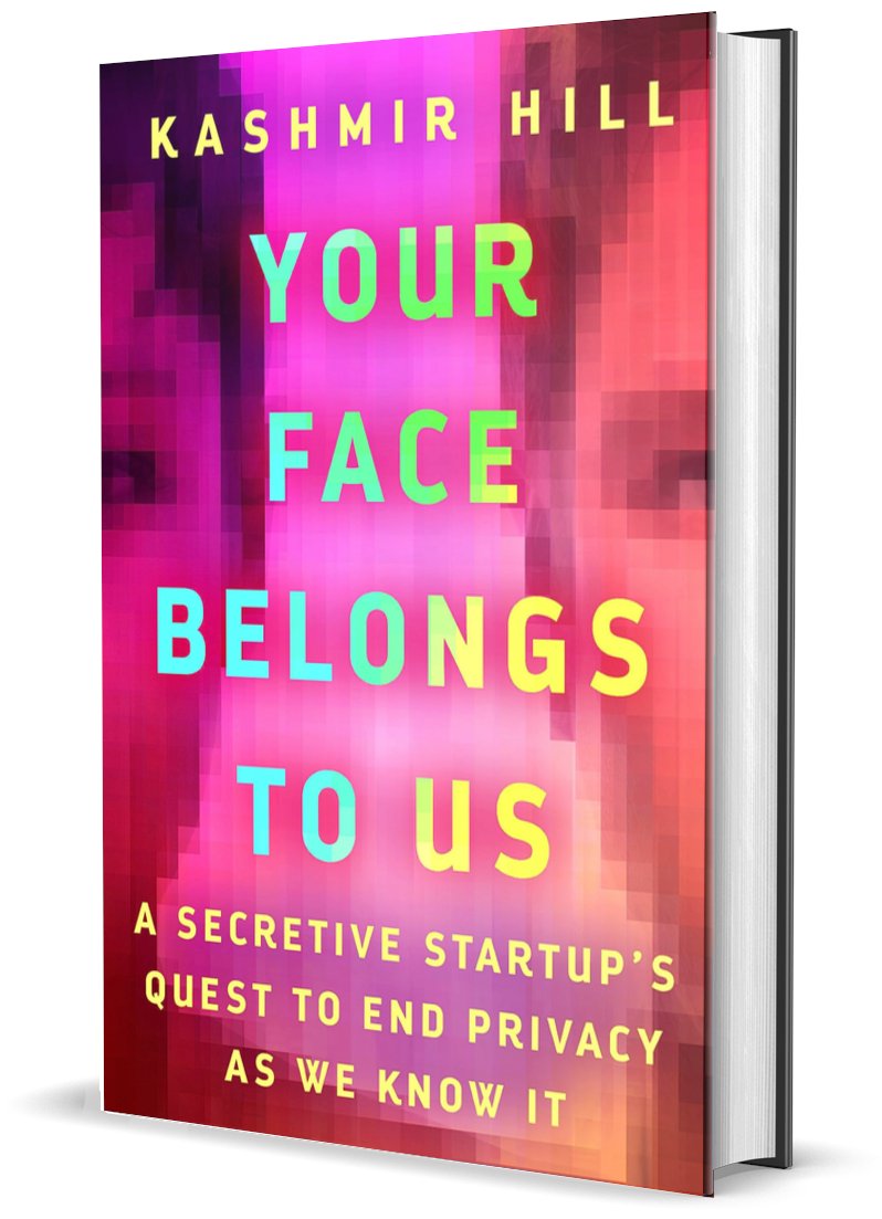 I greatly enjoyed @kashhill 's YOUR FACE BELONGS TO US. amazon.com/exec/obidos/re… It is highly engaging and thought provoking. The book focuses on Clearview AI, which scraped billions of photos to create its facial recognition system.