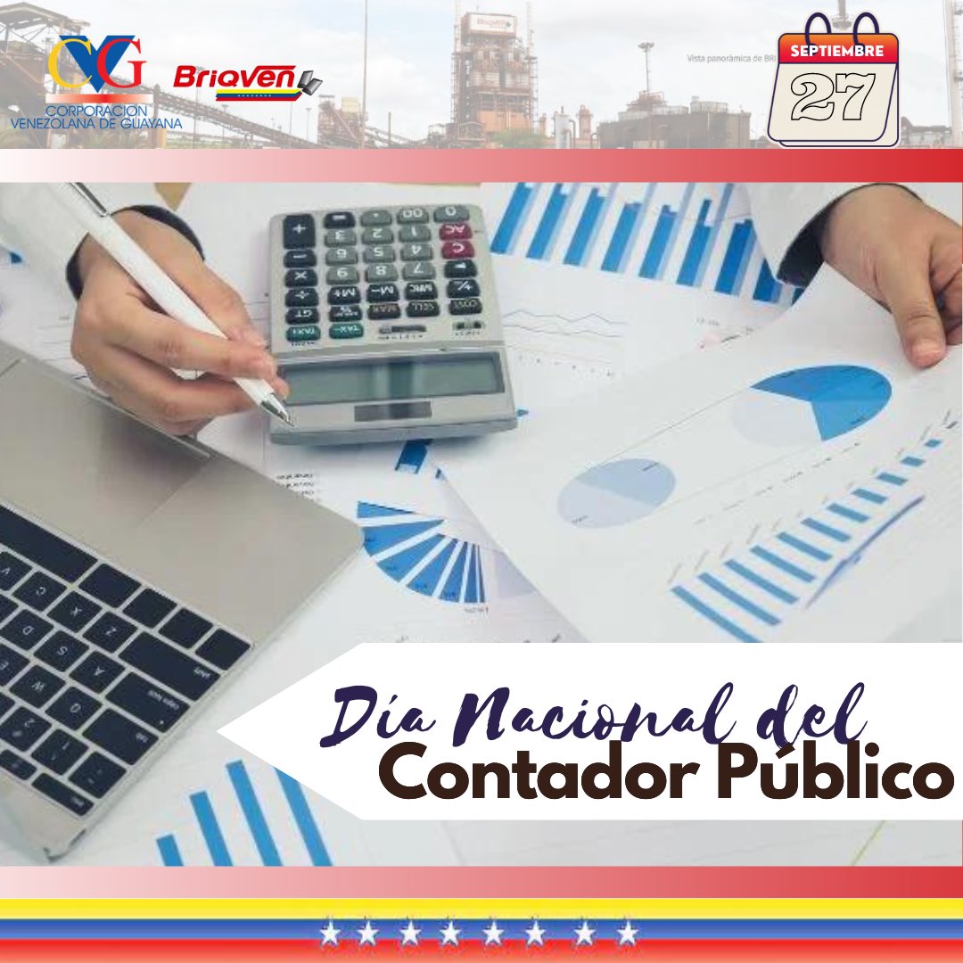 BRIQVEN_CVG's tweet photo. Cada #27DeSept se celebra el #DíaDelContadorPúblico en Venezuela, en homenaje a los pilares del sistema económico. Reconocemos la extraordinaria labor que realizan en los profesionales que ejercen con disciplina y ética la contabilidad, en función del bienestar de la sociedad. https://t.co/LtUyEELNId