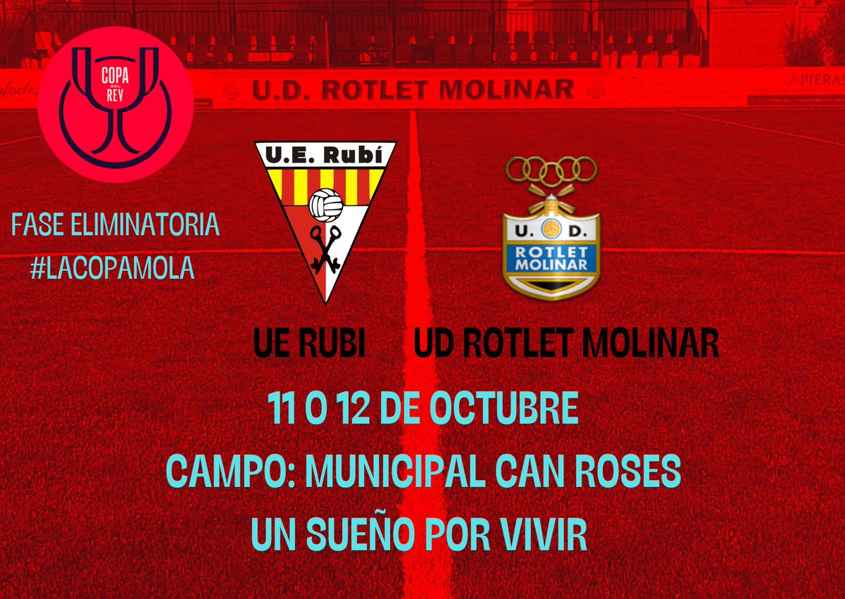 ⚪⚫ Primer equipo

🏆 Ya tenemos rival para la copa y será el Ue Rubi en su campo el día 11 o 12 de Octubre. Sin miedo a nada y con el objetivo de poder seguir viviendo este sueño 💪🏻
