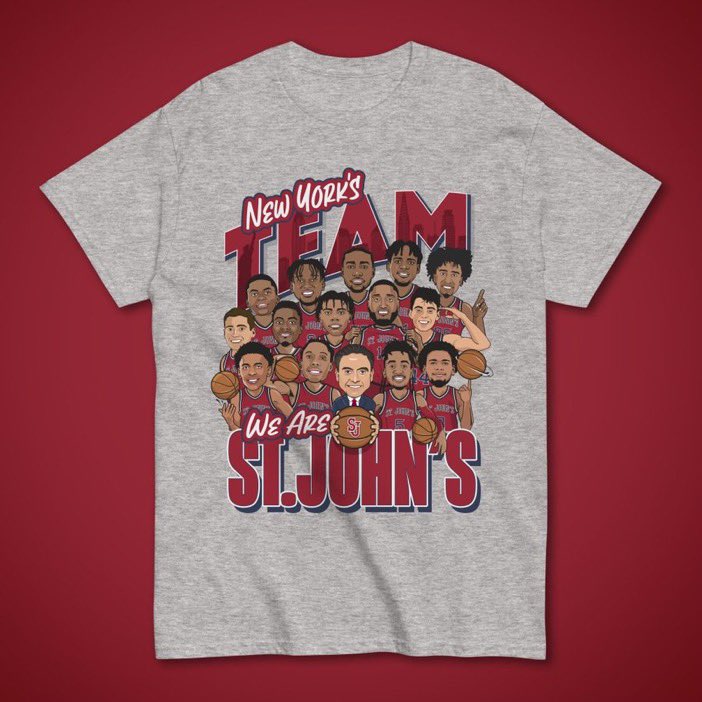 You can represent New York’s Team by picking up this exclusive T-shirt, only at the men’s basketball open practice this Sunday, October 1st! Doors open at 1pm and practice starts at 2pm. T-shirt price is $30, sizes ranging from S-2XL. 

#SJUBB