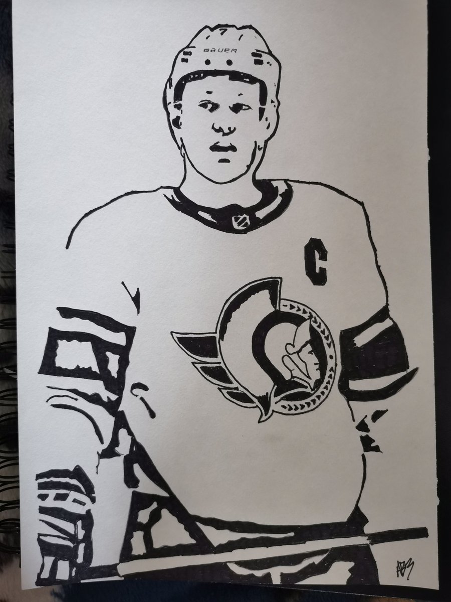 I am starting a hockey art collection by drawing 1 player each day through the entire 23-24 season. Past and present players. 

Check each day for another art piece.