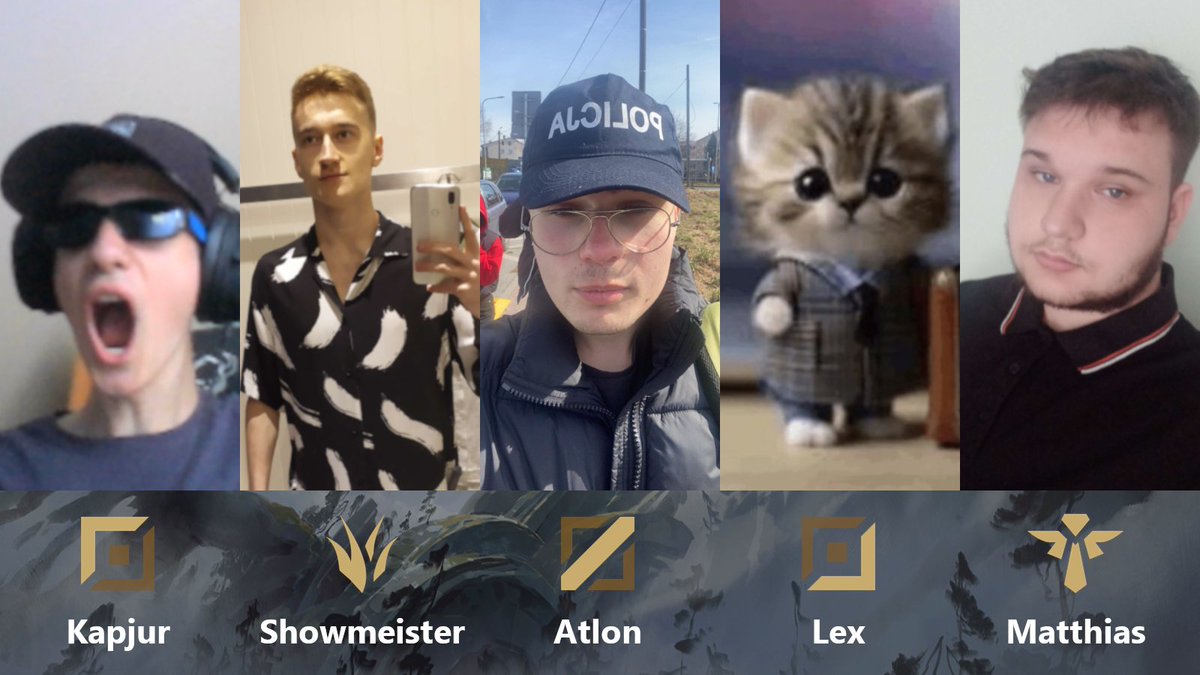 Był Xayoo Cup był Turniej Drututa a jako że jestem Polakiem z krwi i kości to ukradłem pomysł i startujemy z Wolnościowym Turniejem. Przedstawiam wam Team 1 !!!
TOP - <a href="/Kapjur2/">Kapjur</a> 
JG - <a href="/ShowMeisterino/">ShowMeister</a> 
MID - <a href="/ATlonisko/">ATlon</a> 
ADC - <a href="/_lexuu/">Alexa Pedrosa</a> 
SUP - <a href="/Matthias_667/">Matthias</a>