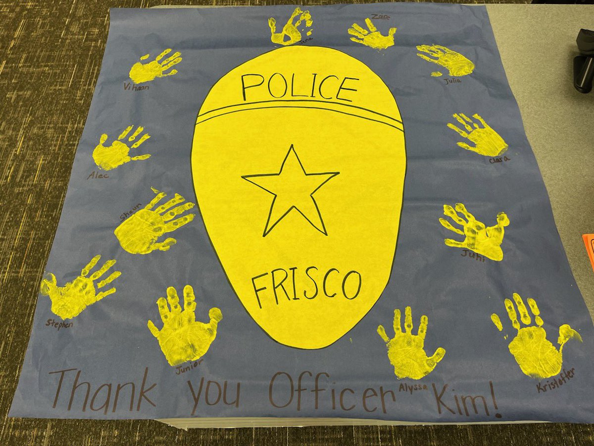 Shawnee Trail Elementary thanking SRO Kim for being awesome!