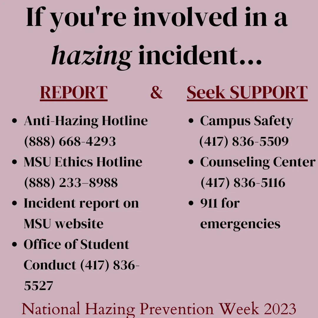 Missouri State University Student Conduct tweet media