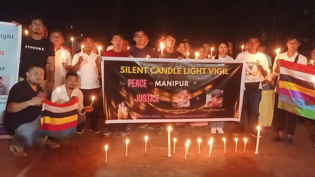 karanmaibam's tweet photo. People from different communities across countries, gather to seek justice for Lingthoingambi and Hemanjit, whose fate whose tragic fate has struck a chord with many. These candlelight vigils serve as a powerful reminder of the importance of justice. 
#Justice4LinthoiNHemantjit https://t.co/sFgIMj8mHf