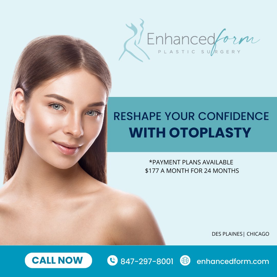 EnhancedForm's tweet image. Reshape your confidence with Otoplasty! 👂 Last week to save $300! Call to schedule today. 💫 #Otoplasty #EarTransformation #CosmeticProcedure #Beauty #IllinoisPlasticSurgery #PositiveChanges #DesPlaines #ChicagoBeauty #ReshapeYourConfidence