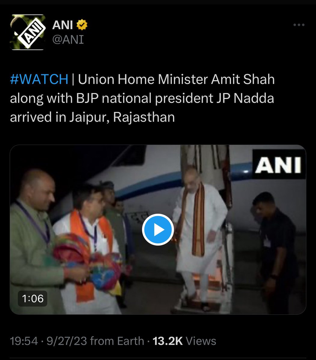 Shocking:

The plane that Amit Shah is seen exiting here is Indian Air Force’s Nabhdoot which is to be used EXCLUSIVELY FOR OFFICIAL WORK. 

How is Shah using an IAF jet to travel for election campaigning in Rajasthan?

And on what grounds was JP Nadda allowed to travel on the