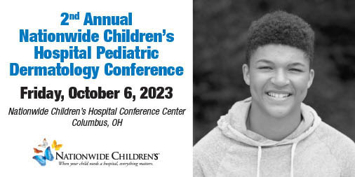 Nationwide Children's Pediatric Dermatology Conference returns Oct. 6! Earn 6 #CME credits and learn evidence-based information on common dermatology conditions & topics, including dermatology in skin of color and topical steroid use in kids. Learn more bit.ly/3MqAPUG