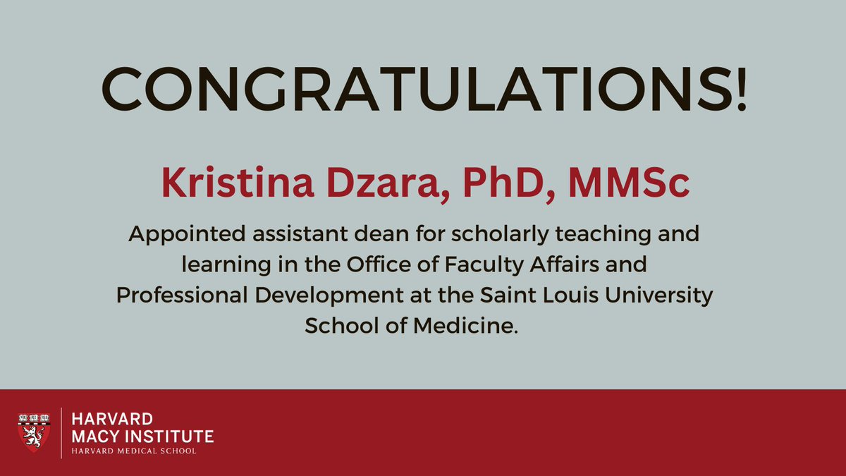 Harvard Macy tweet media