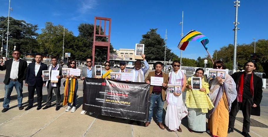 Mangka1Mangka's tweet photo. Together, we can turn the tide against narco-terrorism. Meiteis’ protest in Geneva is a testament to that.  #ManipurAgainstNarcoTerrorism #GenevaWithManipur https://t.co/yNybZTKw80