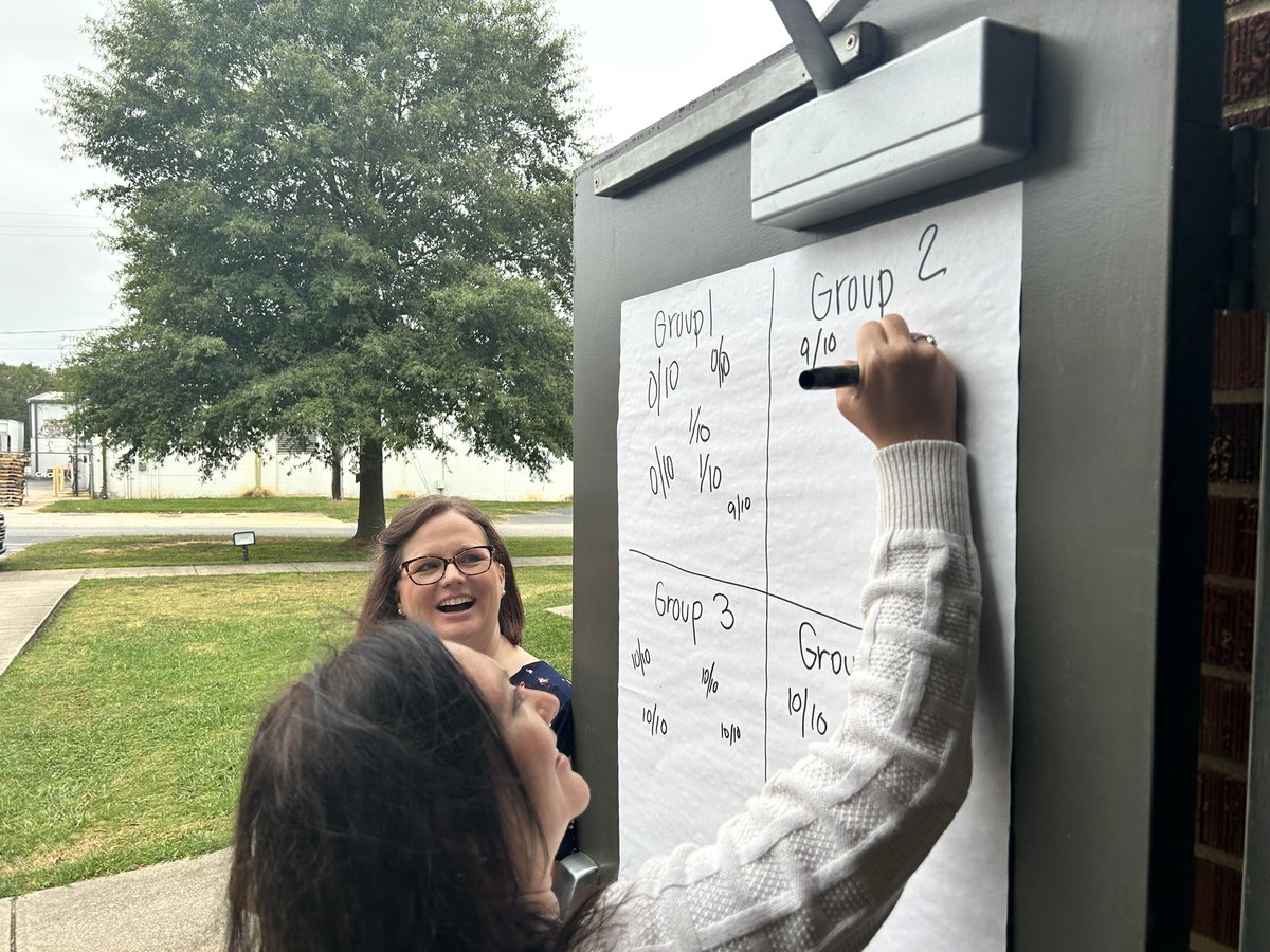 ASD_1Excellence's tweet photo. #ASD1 assistant principals and coaches participate in an activity to show the importance of utilizing learning targets in the PLC process in order to align specific interventions and extensions with mastery of essential standards. #atPLC #ElevateA1 #A1Excellence @SolutionTree https://t.co/7vqV3XBpxu