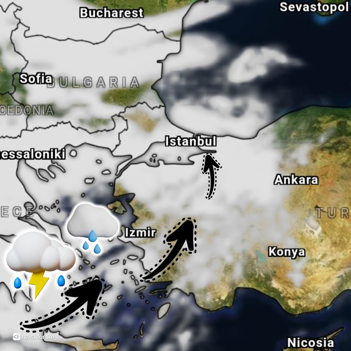 Hazırsak başlıyoruz. Geliyor... ❤️💧🍁

- Şakır şakır yağmur sesi
- Mis gibi petrikor, toprak kokusu
- Ara ara gökgürültüsü ve şimşek
- Tüyleri diken diken eden tatlı bir serinlik
- Kafelerde "ben bir şal alabilir miyim", "içeride yer var mı" sesleri
- Şemsiye ve mutluluk...
