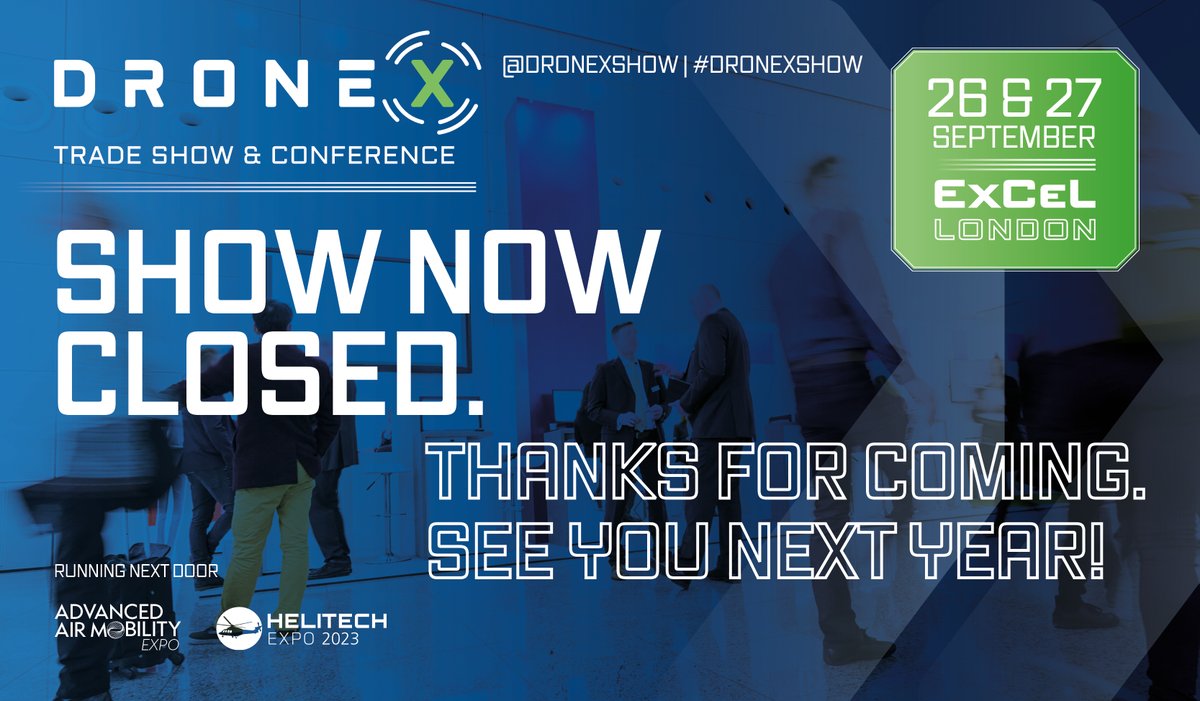 <a href="/DroneXShow/">DroneX Tradeshow & Conference</a> 23 has come to an end ❗

It's been a fantastic few days at the @ExCeLLondon! Thank you to everyone who has made <a href="/DroneXShow/">DroneX Tradeshow & Conference</a> an incredible event! We hope you enjoyed it as much as we did!

We can't wait for next year 📅

#DroneXshow2023  #thankyouforcoming