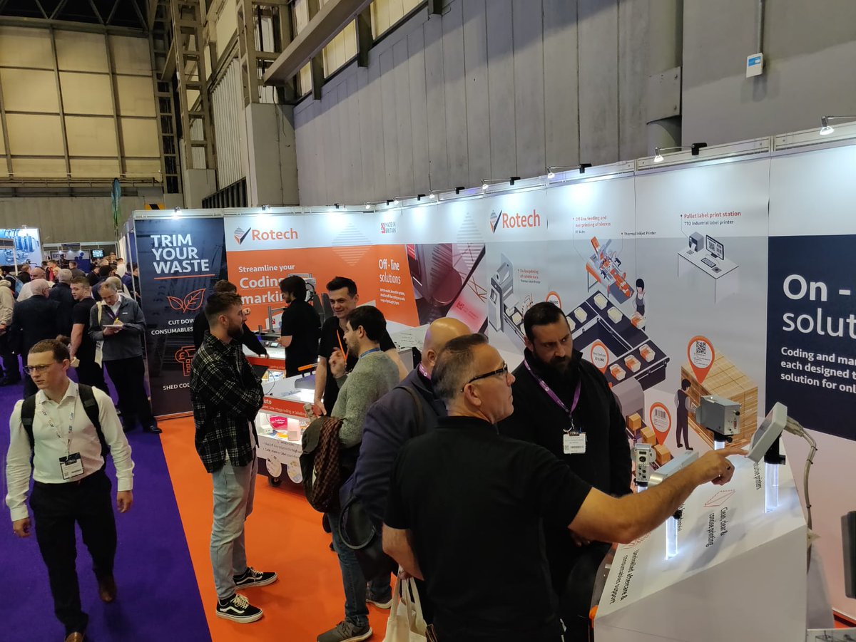 RotechMachines's tweet image. What a busy day at the show - but Miguel still found time to make his debut on PPMA TV! 🎥

Sadly, tomorrow is the last day, so make sure to pop down to the stand if you haven't already. 

#PPMA2023 #ProcessingAndPackaging #CodingAndMarking
